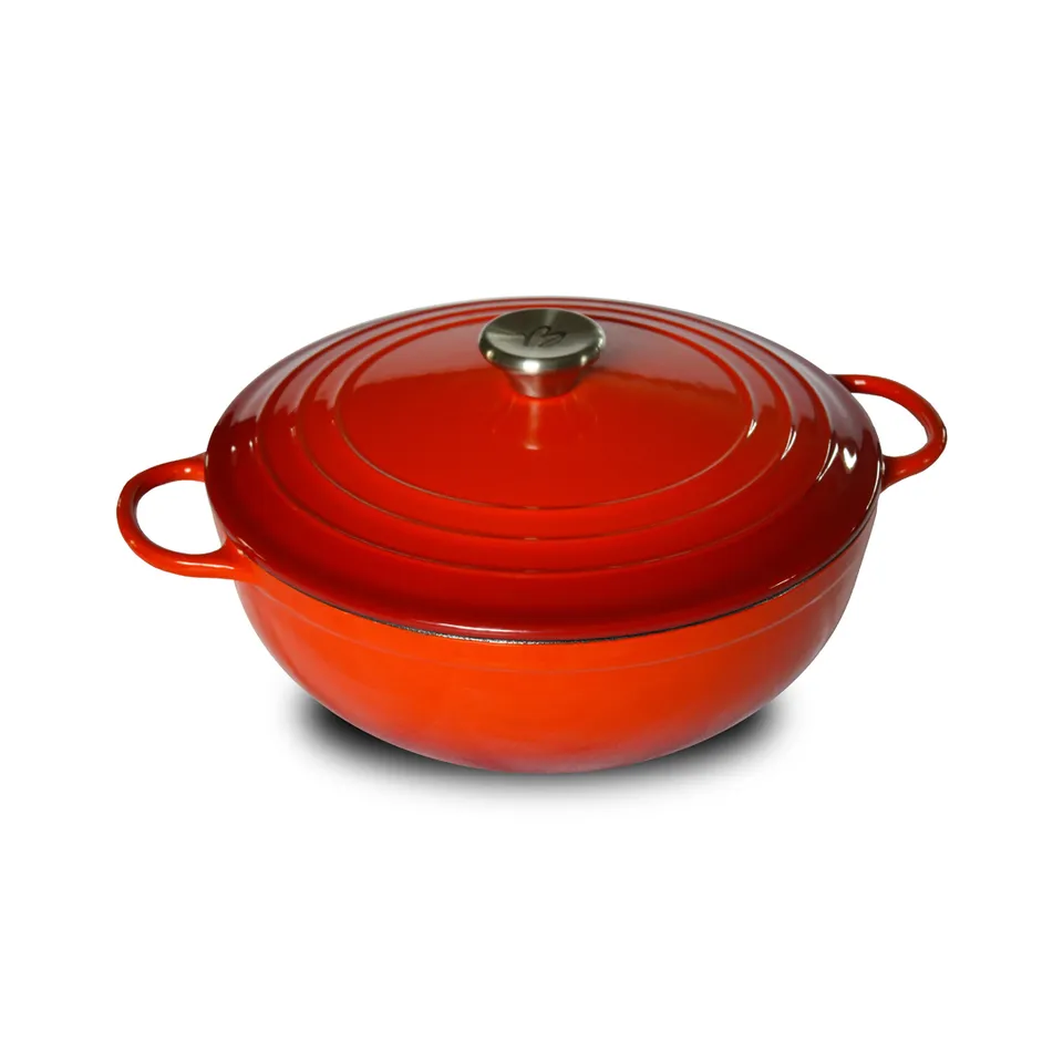 cocotte-en-fonte-ronde-le-parfait-3-85-l-rouge-d-grad-cr-me image 1