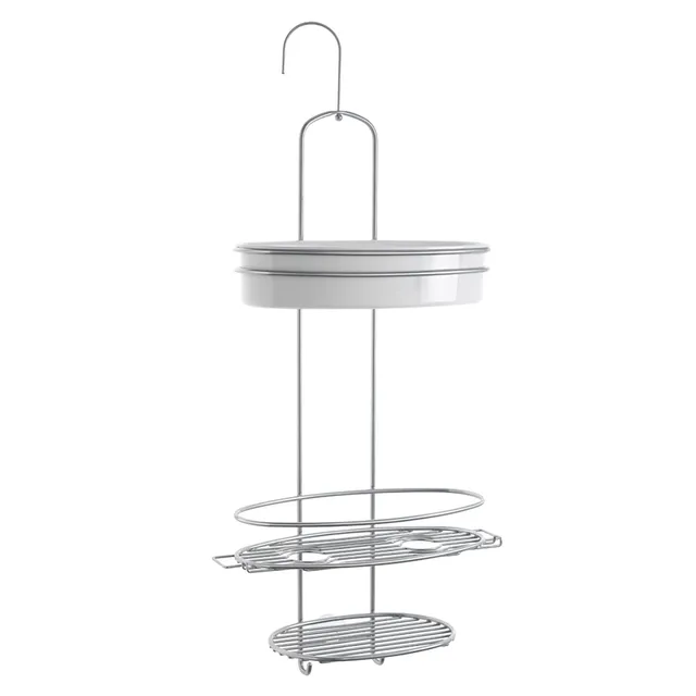metaltex-orbit-tag-re-de-douche-acier-inoxydable-3-niveaux-avec-crochet image 1