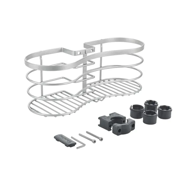 metaltex-porte-accessoires-de-douche-silver-fixation-sans-per-age-polytherm image 1
