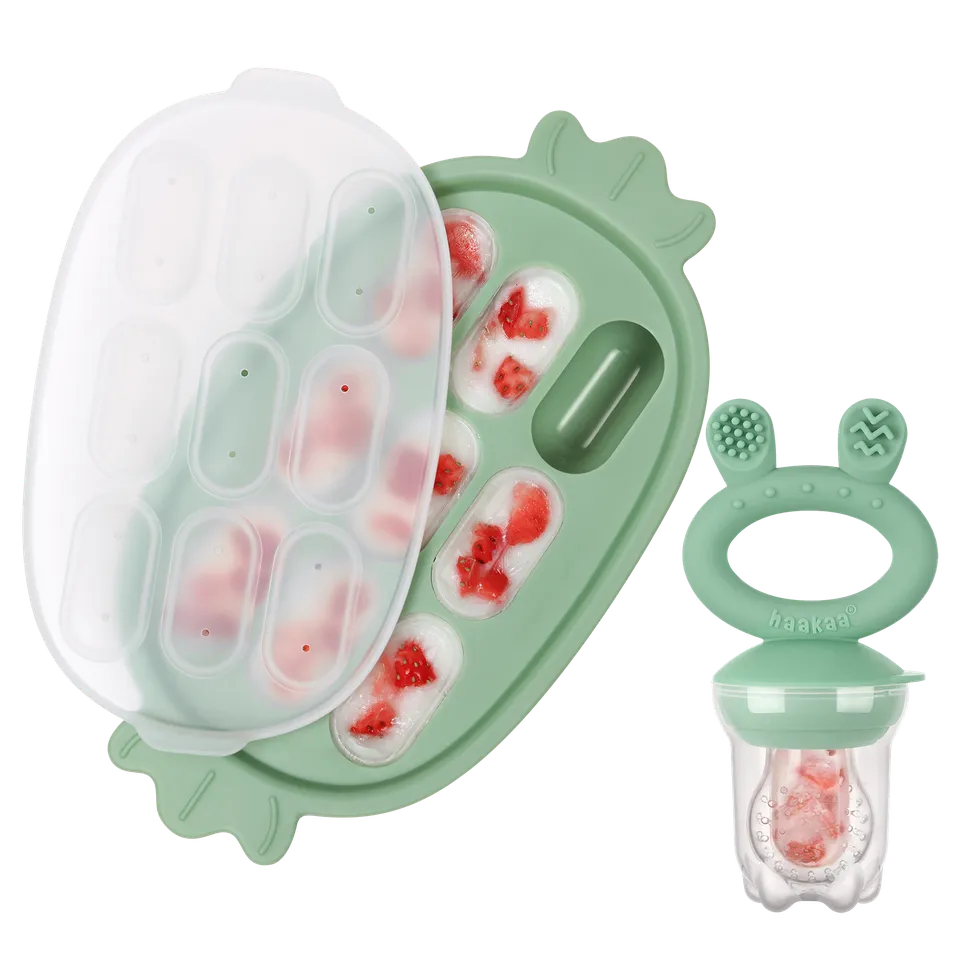 set-haakaa-fresh-food-feeder-et-plateau-de-d-gustation-en-silicone image 1