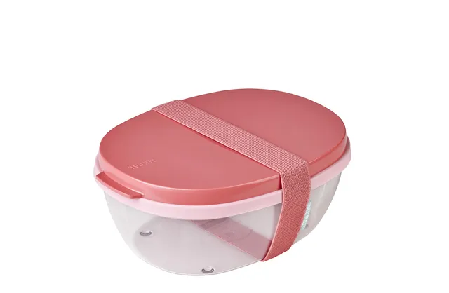 mepal-bo-te-salade-ellipse-1300-600-ml-avec-compartiment-pour-vinaigrette-vivid- image 1