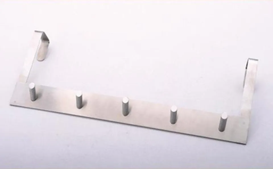 metaltex-barre-de-porte-5-crochets-inox-39-x-14-5-cm image 1