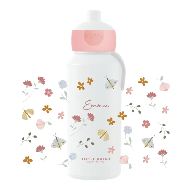 mepal-little-dutch-bouteille-d-eau-pop-up-campus-personnalisable-avec-nom-400-ml image 1