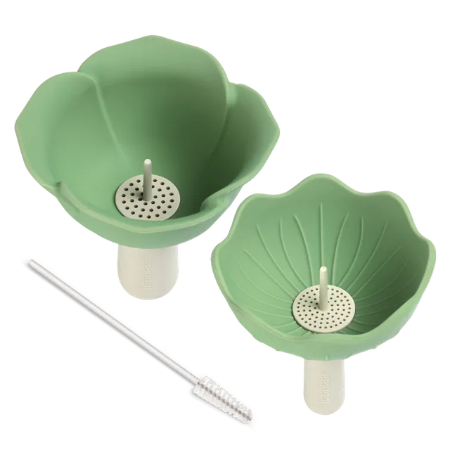 haakaa-set-d-entonnoirs-et-filtres-en-silicone-fleur-deux-tailles-pour-poches-yu image 1