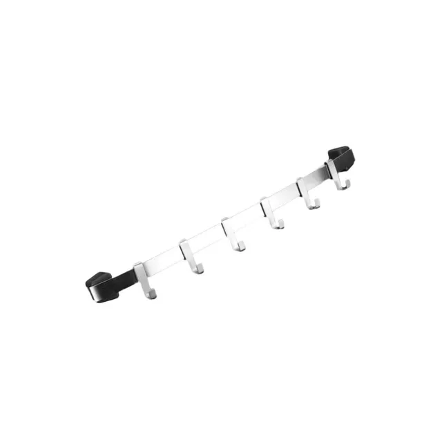 metaltex-design-plus-238020-barre-avec-6-crochets-attaches-rouges-inox image 1