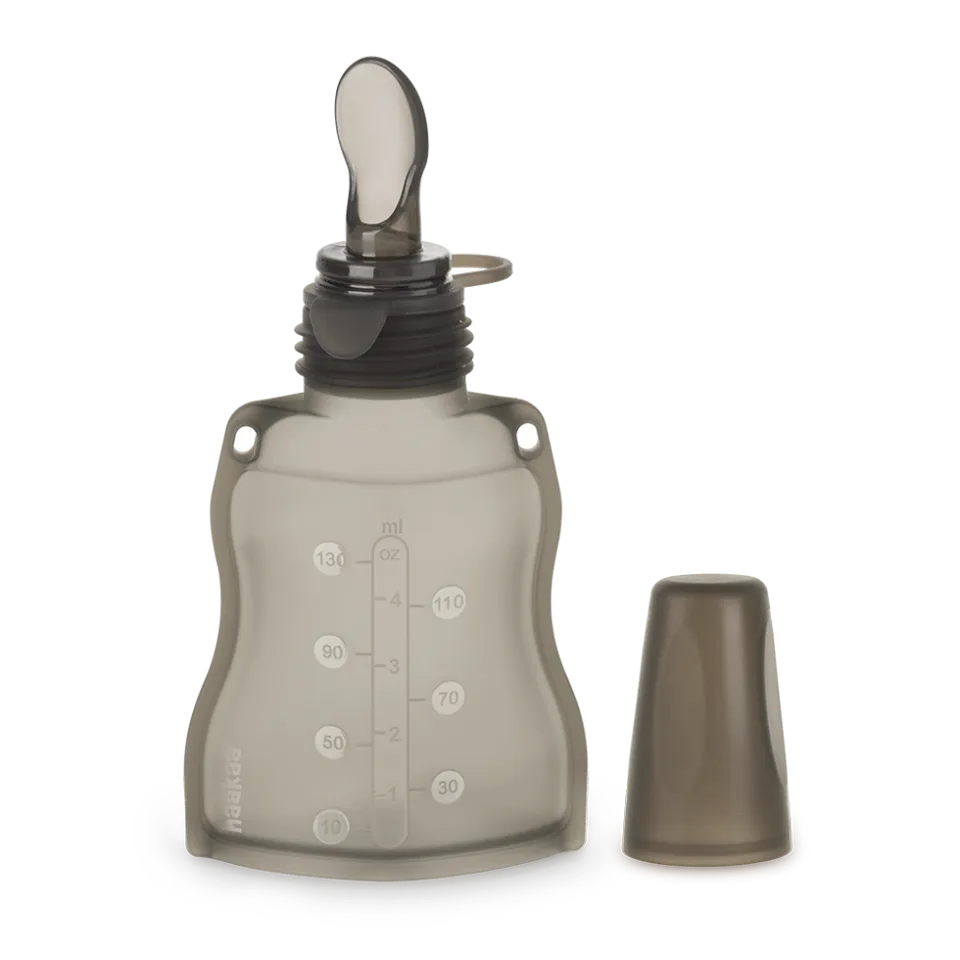 poche-alimentaire-en-silicone-haakaa-avec-cuill-re-130-ml image 1