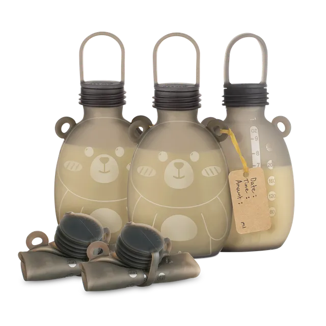 haakaa-happii-bear-sac-de-stockage-de-lait-maternel-en-silicone image 1
