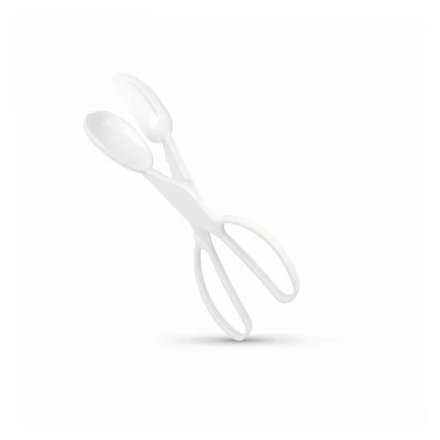 metaltex-253029-pince-et-couverts-salade-primavera-en-plastique-blanc image 1