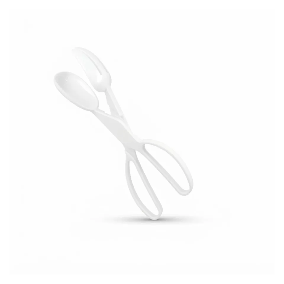 metaltex-253029-pince-et-couverts-salade-primavera-en-plastique-blanc image 1