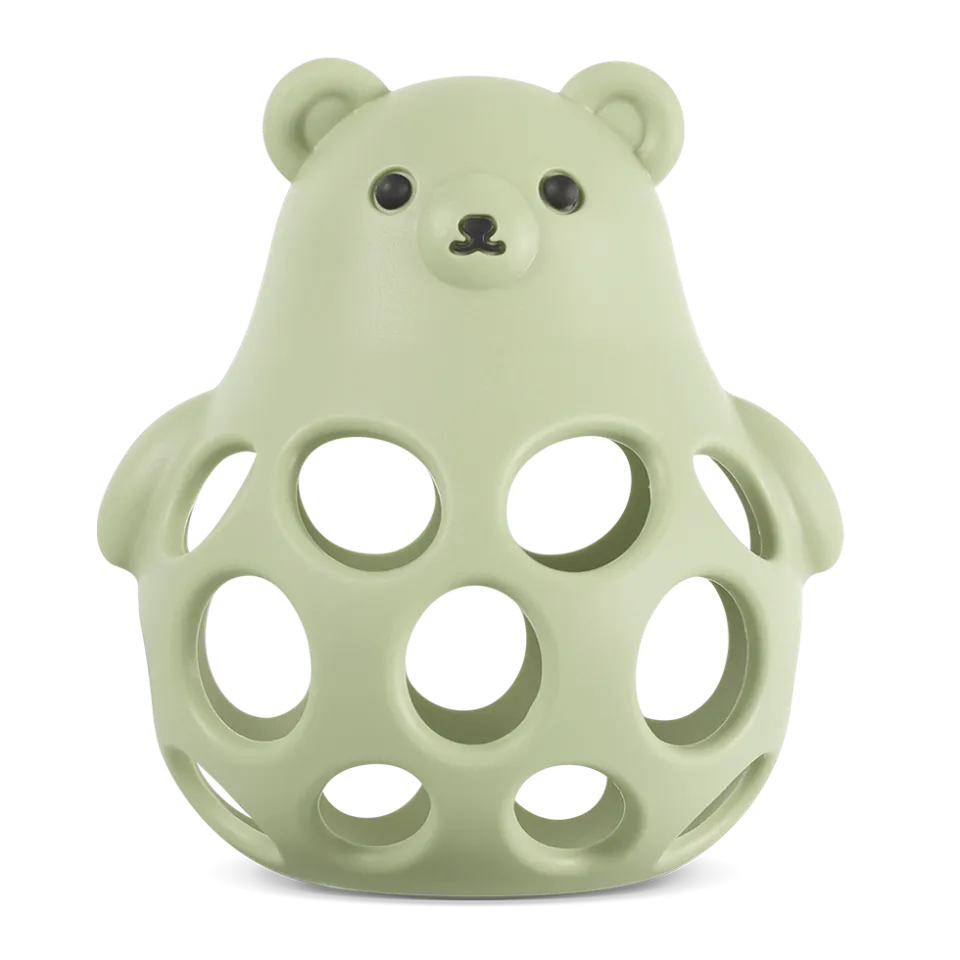 anneau-de-dentition-3-en-1-ours-en-silicone-haakaa image 1