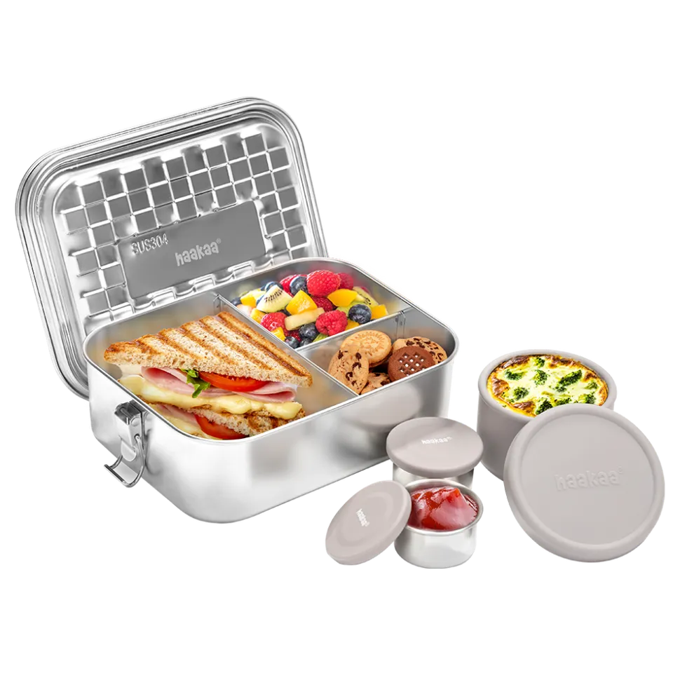 haakaa-bo-te-lunch-en-acier-inoxydable-avec-3-bo-tes-snack image 1