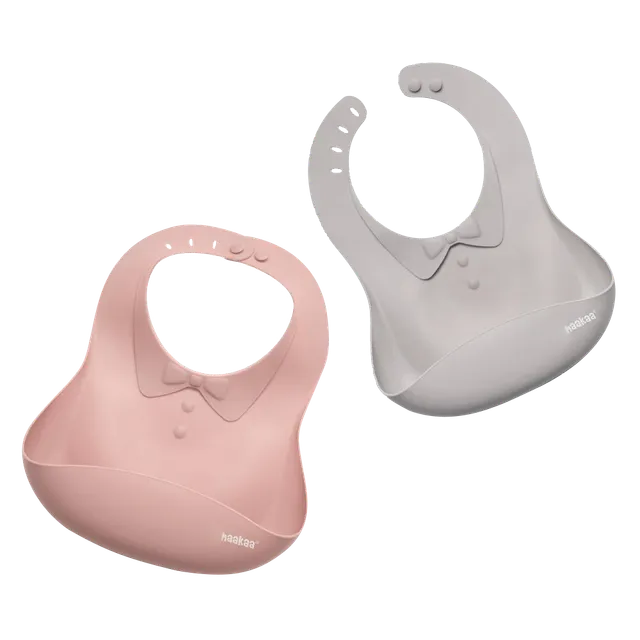 bavoir-b-b-en-silicone-haakaa-avec-poche-de-r-cup-ration image 1