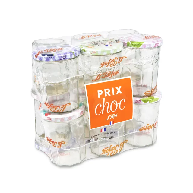 lot-de-12-bocaux-confiture-le-parfait-385-ml-prix-choc image 1