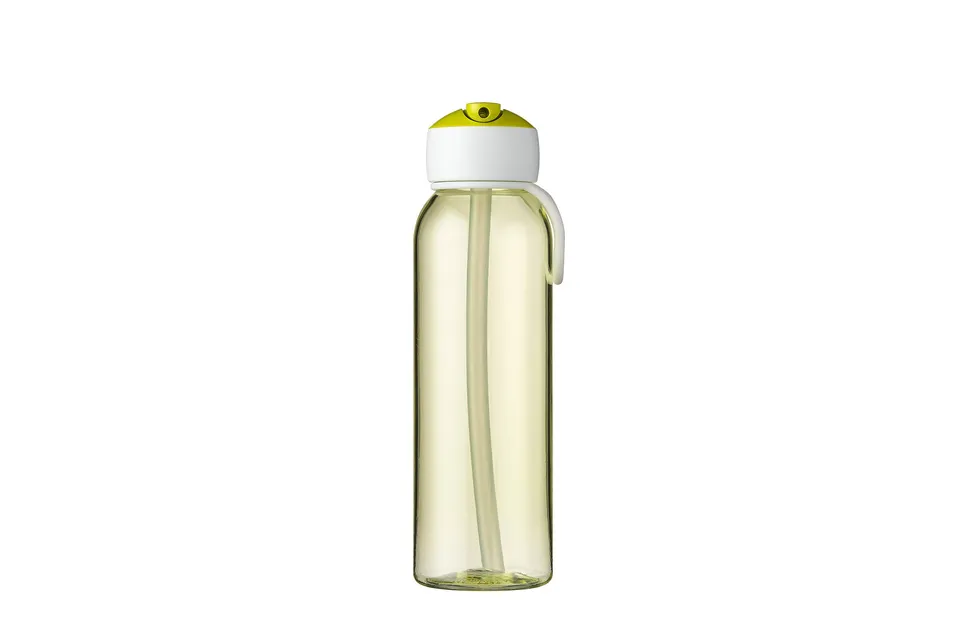mepal-campus-flip-up-bouteille-d-eau-500-ml-avec-paille-citron-vert image 1