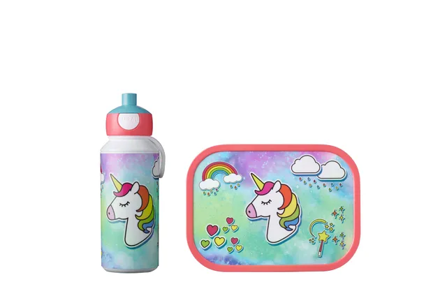 mepal-campus-ensemble-d-jeuner-licorne-panier-repas-750-ml-gourde-pop-up-400-ml- image 1