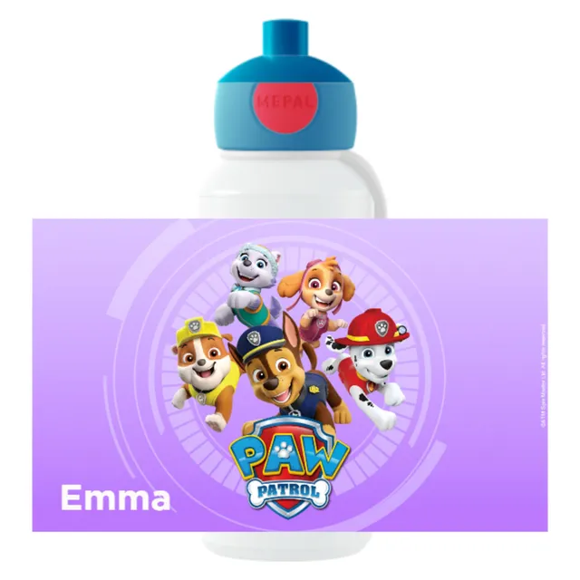 mepal-gourde-pop-up-campus-paw-patrol-personnalisable-400-ml-violet-anti-fuite image 1