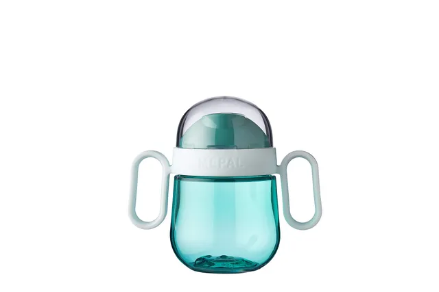 mepal-gourde-anti-fuite-enfant-mio-200-ml-tasse-bec-double-deep-turquoise image 1