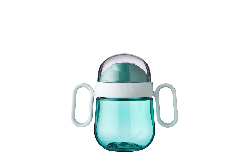 mepal-gourde-anti-fuite-enfant-mio-200-ml-tasse-bec-double-deep-turquoise image 1