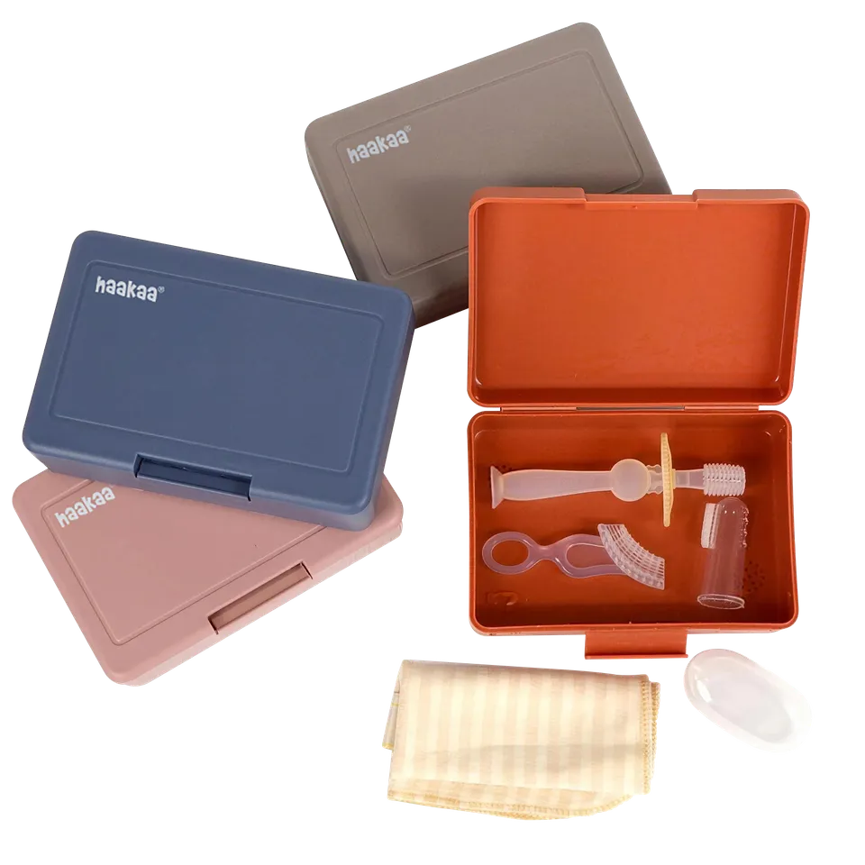 set-de-soins-buccaux-enfant-haakaa-brosse-dents-et-gencives image 1