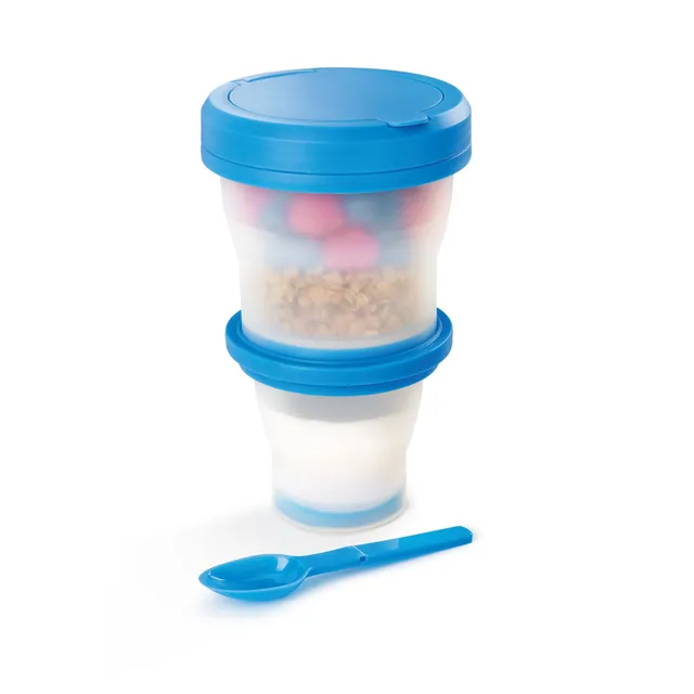 metaltex-snack-go-lunch-box-ronde-pliable-avec-2-compartiments-et-cuill-re-int-g image 1