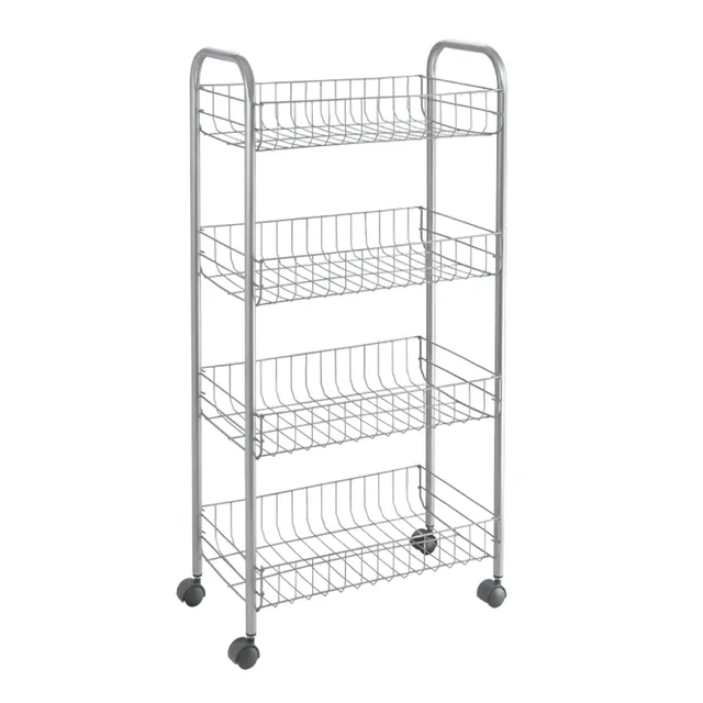 metaltex-ascona-desserte-de-cuisine-4-corbeilles-polytherm-41-x-23-x-84-cm-silve image 1