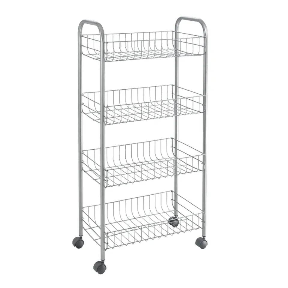 metaltex-ascona-desserte-de-cuisine-4-corbeilles-polytherm-41-x-23-x-84-cm-silve image 1