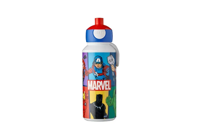 mepal-gourde-pop-up-campus-avengers-400-ml-bouteille-tanche-pour-enfant-sans-bpa image 1