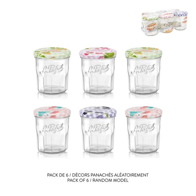 le-parfait-lot-de-6-pots-confiture-en-verre image 1
