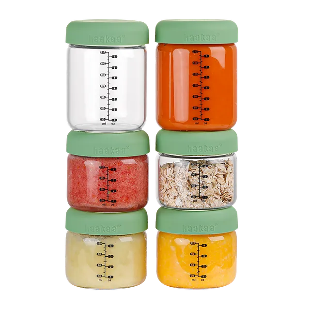 haakaa-sealed-glass-storage-jar-set-airtight-silicone-lids image 1