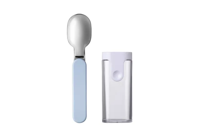 mepal-cuill-re-pliante-ellipse-acier-inoxydable-r-utilisable-avec-tui-nordic-blu image 1