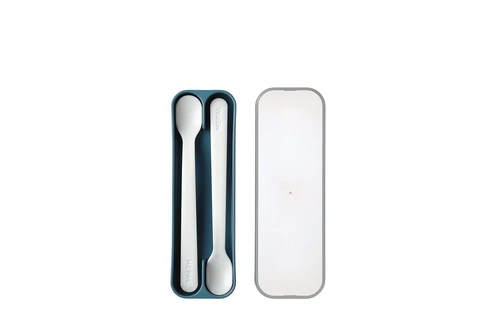 mepal-mio-cuill-res-pour-b-b-set-de-2-deep-blue-sans-bpa-long-manche-tui-inclus image 1