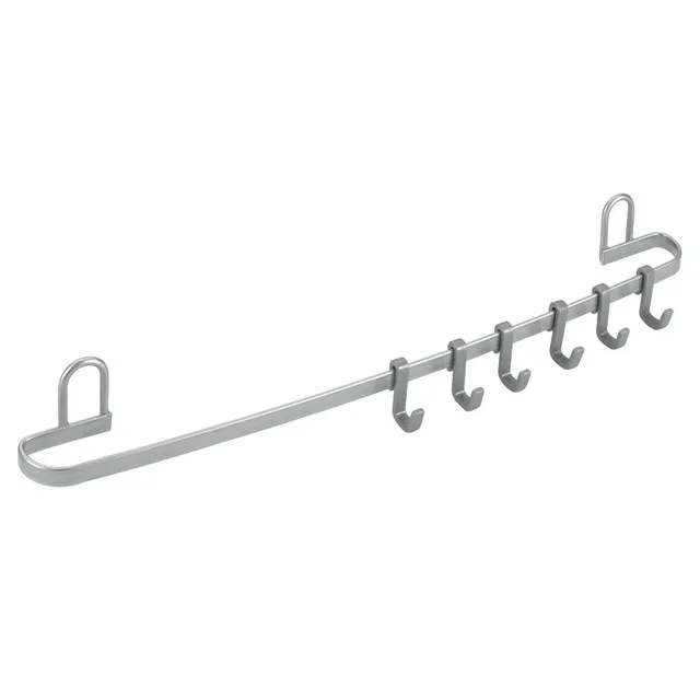 metaltex-eureka-barre-de-crochets-6-crochets-40-cm-rev-tement-polytherm image 1