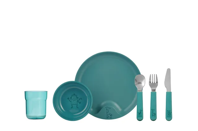 mepal-mio-ensemble-de-vaisselle-enfant-6-pi-ces-deep-turquoise image 1