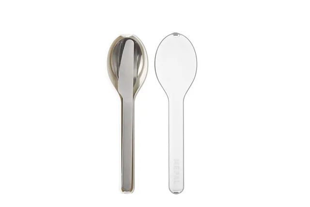 mepal-ellipse-set-de-couverts-3-pi-ces-avec-tui-de-voyage-acier-inoxydable-blanc image 1