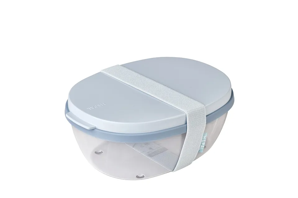 mepal-bo-te-salade-ellipse-1300-ml-600-ml-nordic-blue image 1