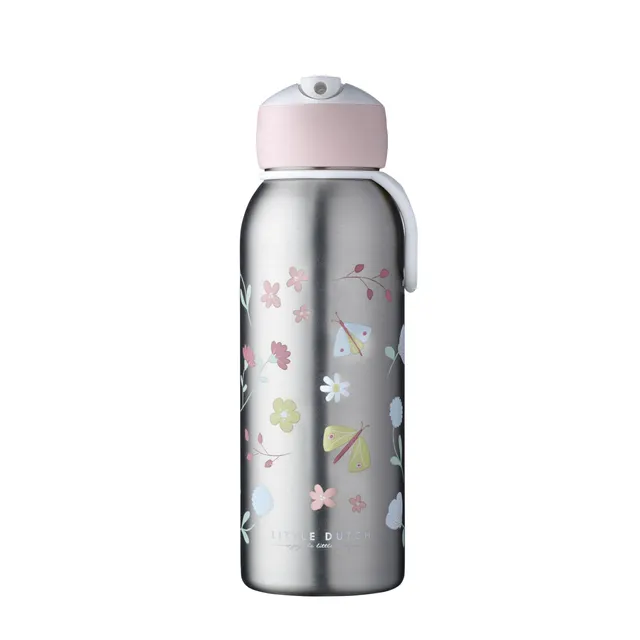 mepal-flip-up-campus-little-dutch-bouteille-isotherme-enfant-350-ml-acier-inoxyd image 1