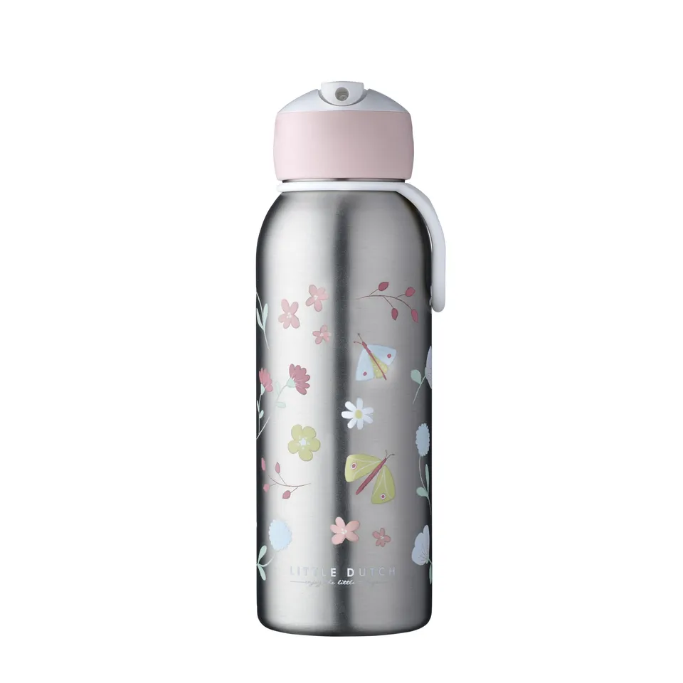 mepal-flip-up-campus-little-dutch-bouteille-isotherme-enfant-350-ml-acier-inoxyd image 1