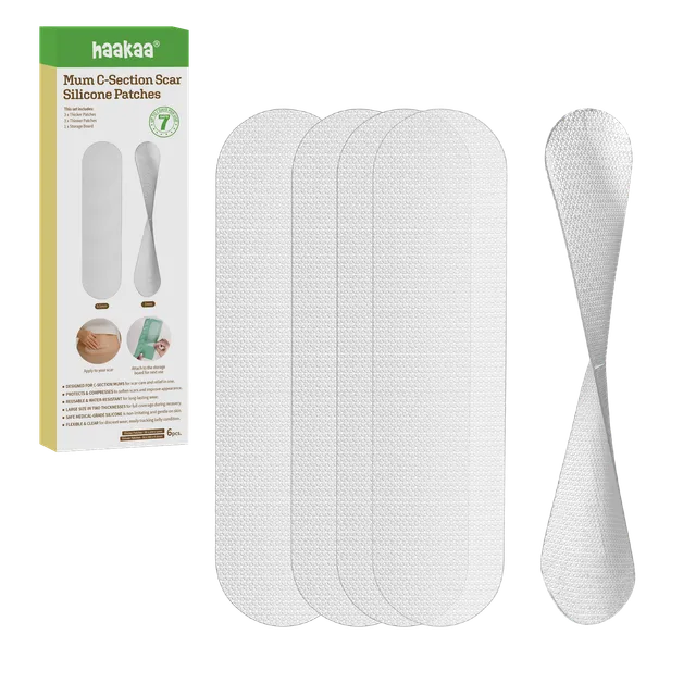 patchs-de-silicone-pour-cicatrice-de-c-sarienne-haakaa-mum-c-section-6-pi-ces image 1