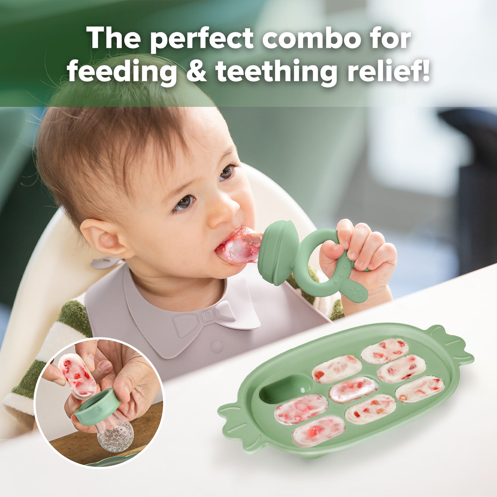 set-haakaa-fresh-food-feeder-et-plateau-de-d-gustation-en-silicone image 2