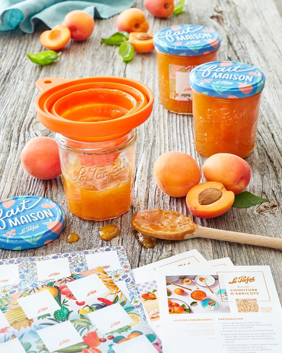 kit-my-first-jams-le-parfait-3-pots-confiture-324ml-avec-entonnoir-tiquettes-et- image 2