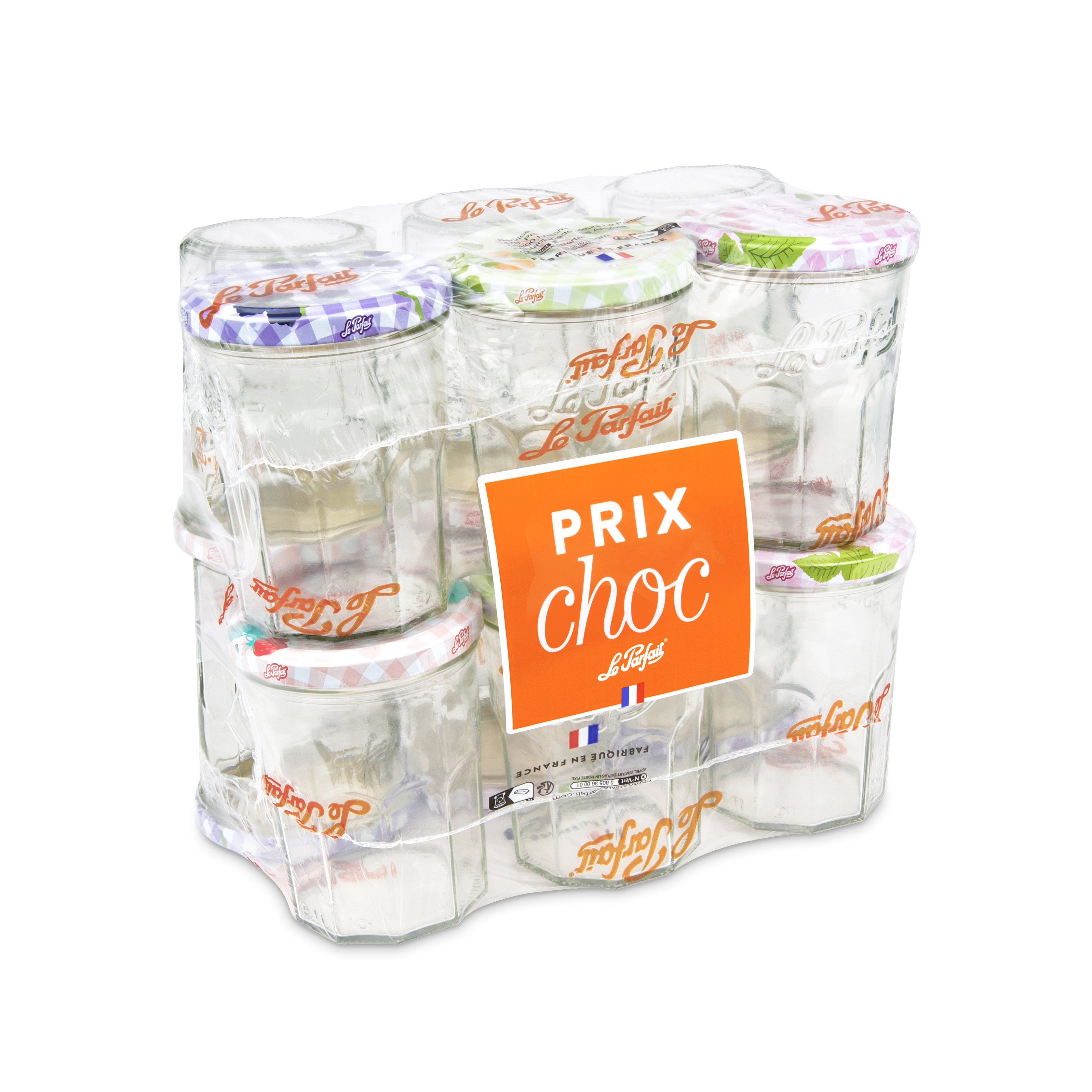 lot-de-12-bocaux-confiture-le-parfait-385-ml-prix-choc image 1