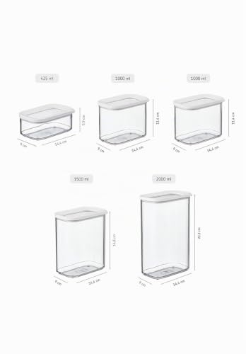mepal-modula-ensemble-de-5-bo-tes-de-rangement-empilables-2000-ml-1500-ml-2x1000 image 8