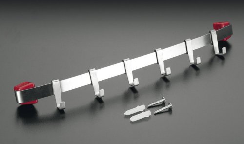 metaltex-design-plus-238020-barre-avec-6-crochets-attaches-rouges-inox image 3