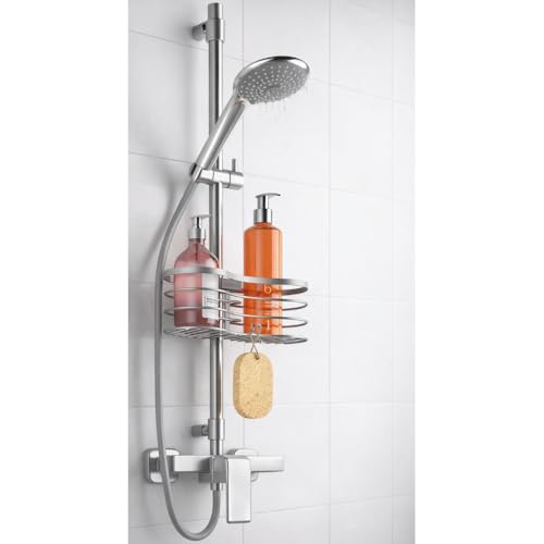 metaltex-porte-accessoires-de-douche-silver-fixation-sans-per-age-polytherm image 5