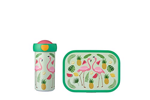 mepal-bo-te-d-jeuner-et-gourde-tropical-flamingo-set image 5