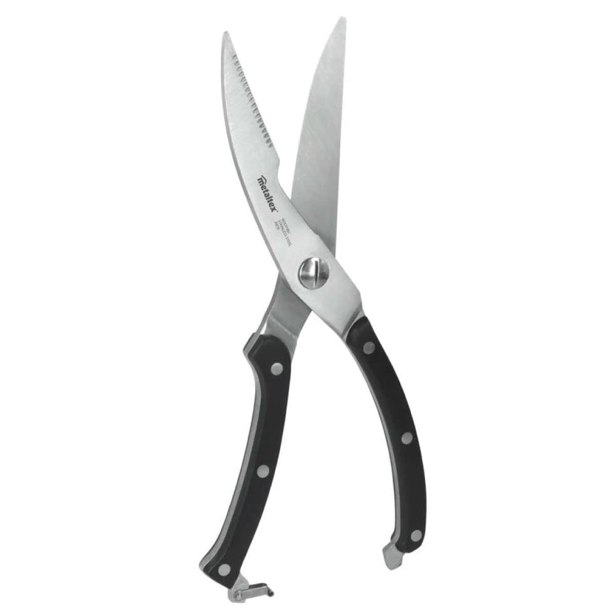 metaltex-professional-cisaille-volaille-25-cm-lame-inox-manche-bak-lite-3-rivets image 1