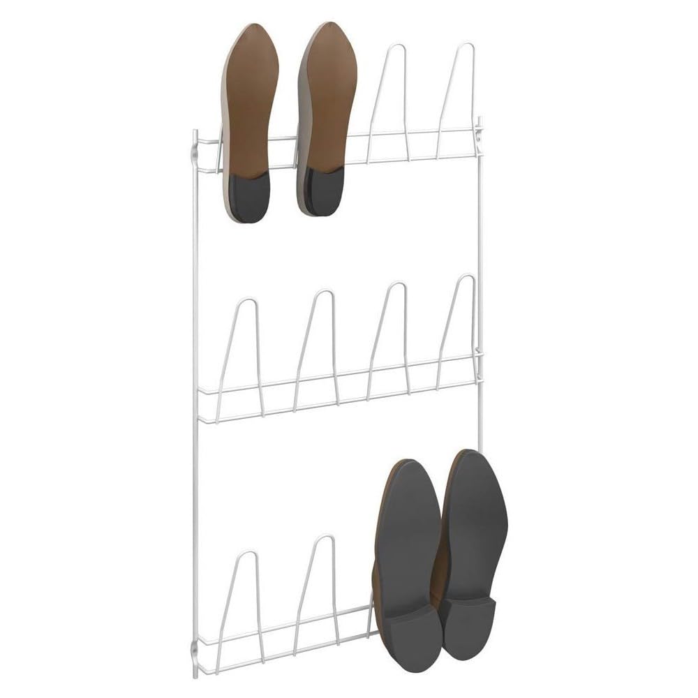 metaltex-penny-porte-chaussures-mural-6-paires-blanc image 2