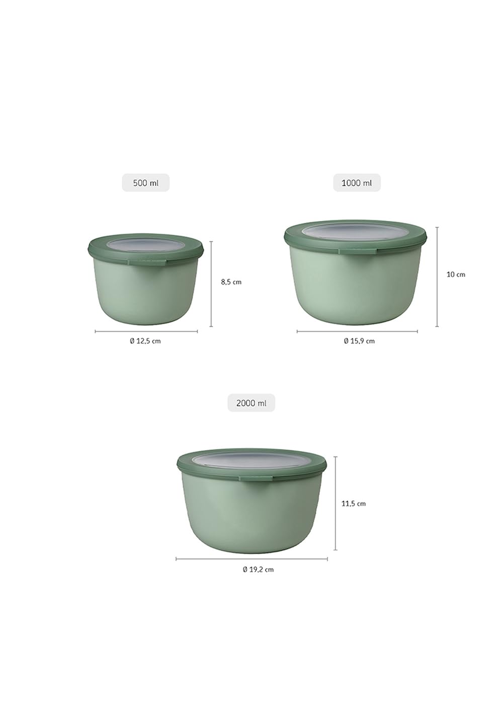 mepal-cirqula-ensemble-de-3-bols-multifonctions-500-1000-2000-ml-nordic-sage image 3