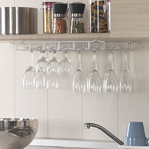 metaltex-porte-18-verres-pied-fl-te-rangement-mural-suspendu-fil-plastifi-blanc image 6