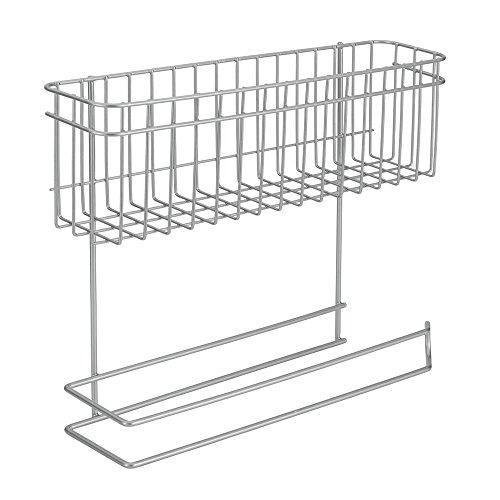 metaltex-porte-rouleau-essuie-tout-avec-panier-m-tal-argent-33-3-x-8-3-x-26-5-cm image 5
